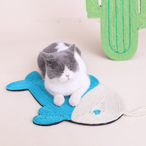 Cactus & Fish Sisal Scratch Mat — product image 2 — MEWSWELL
