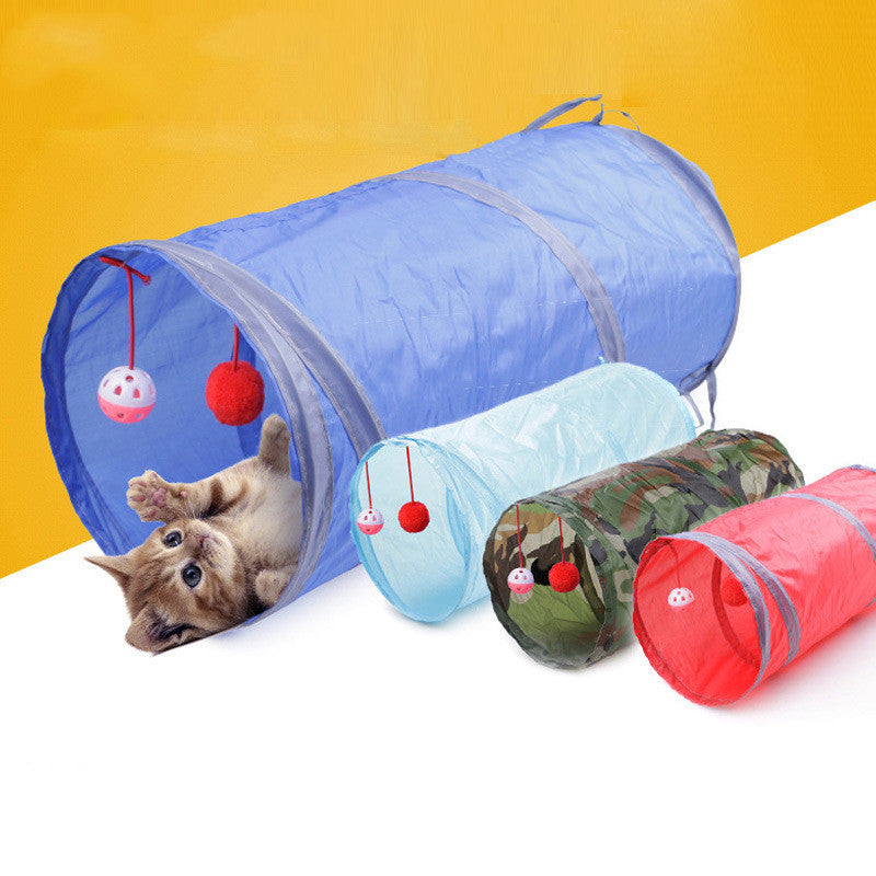 Fold-Flat Puzzle Cat Tunnel for indoor cats — MEWSWELL