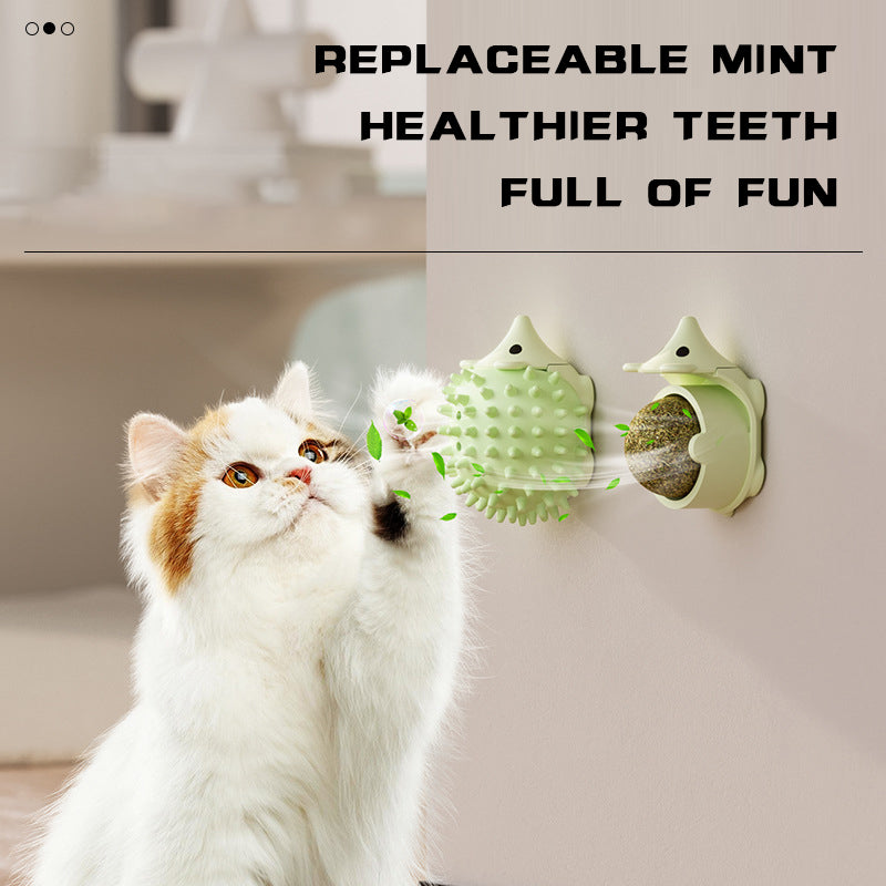 Corner Self-Groomer for indoor cats — MEWSWELL