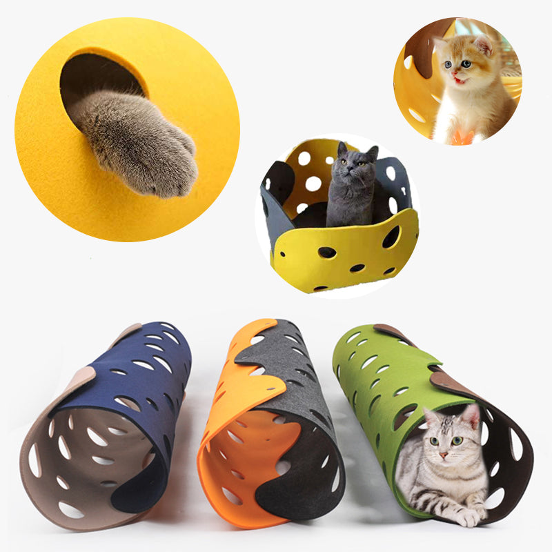 Transformable Felt Cat Tunnel for indoor cats — MEWSWELL