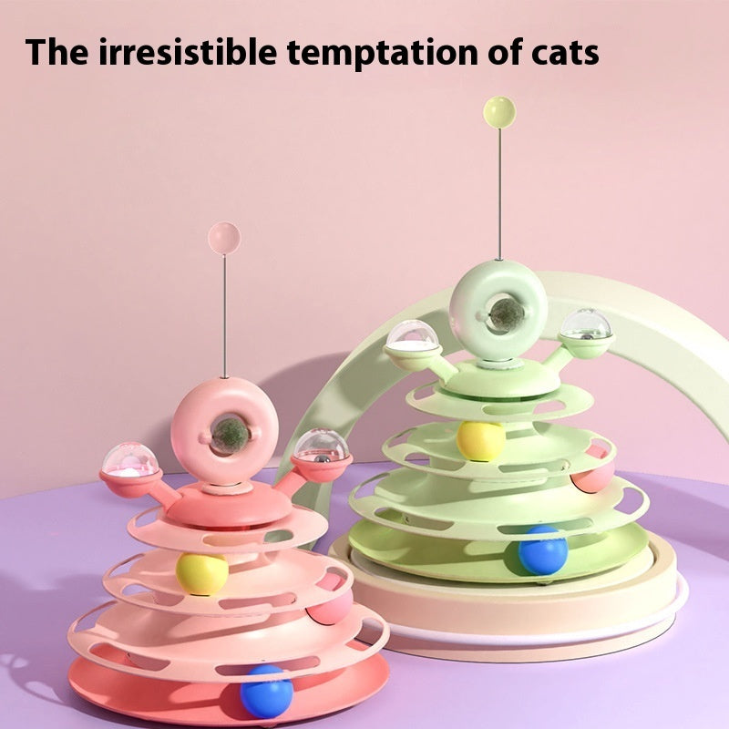 4-Level Cat Play Tower alternate product view — MEWSWELL