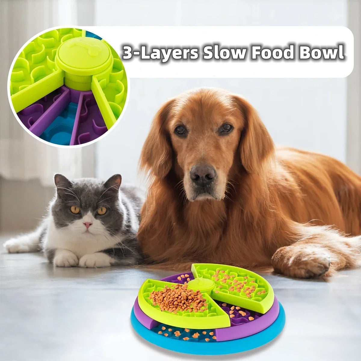 Rotating Puzzle Feeder for indoor cats — MEWSWELL