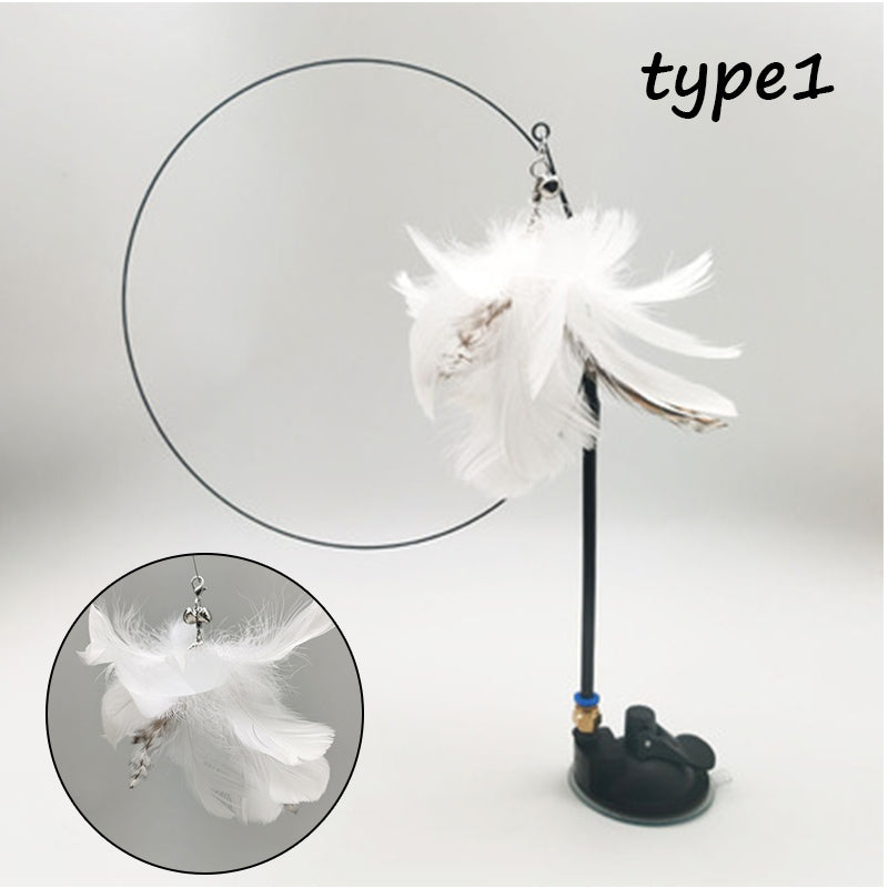 Suction-Mounted Cat Teaser for indoor cats — MEWSWELL