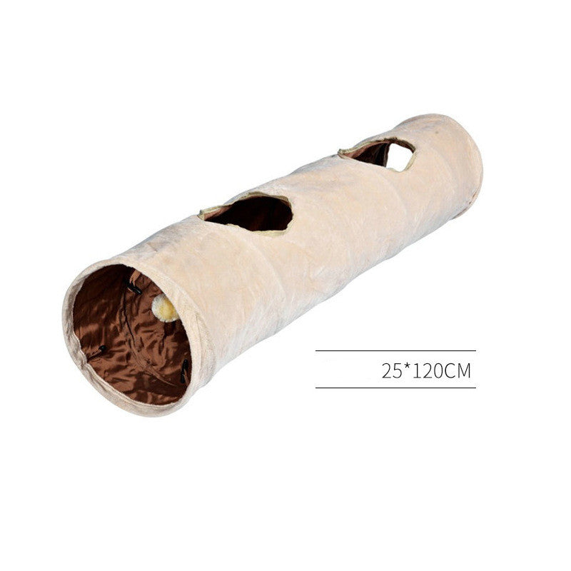 Collapsible Velvet Cat Tunnel for indoor cats — MEWSWELL