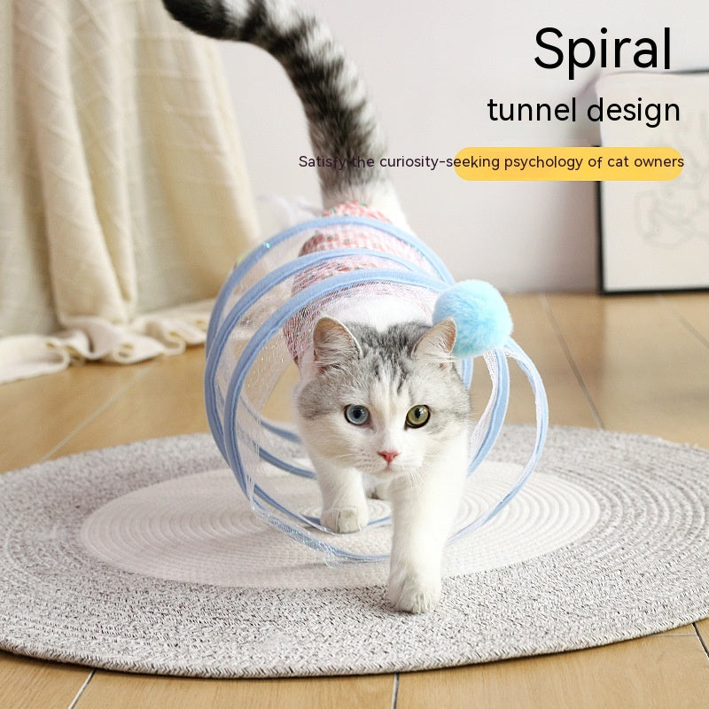 S-Type Foldaway Cat Tunnel alternate product view — MEWSWELL