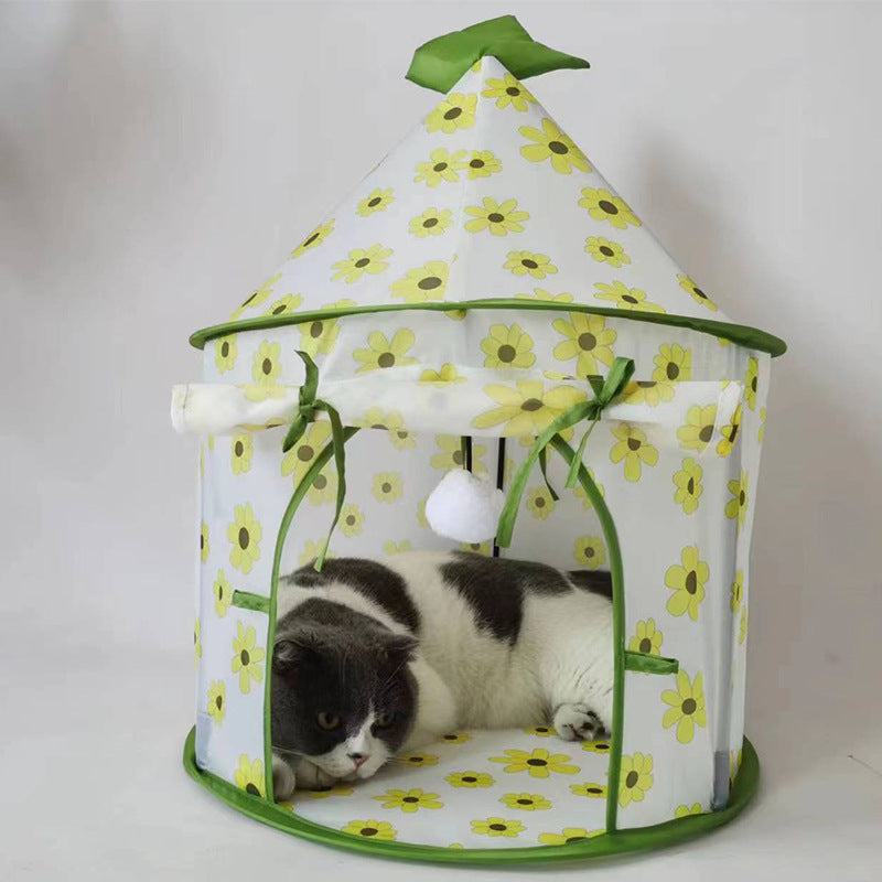 Foldaway Cat Tent & Tunnel Combo alternate product view — MEWSWELL