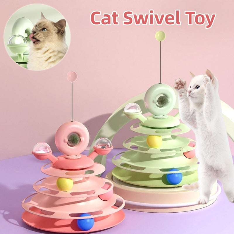 4-Level Cat Play Tower for indoor cats — MEWSWELL