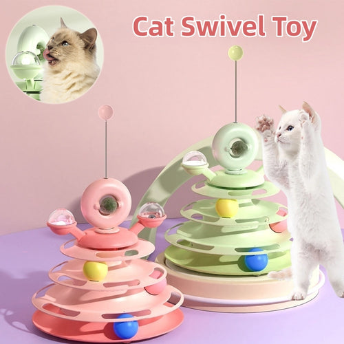 4-Level Cat Play Tower for indoor cats — MEWSWELL