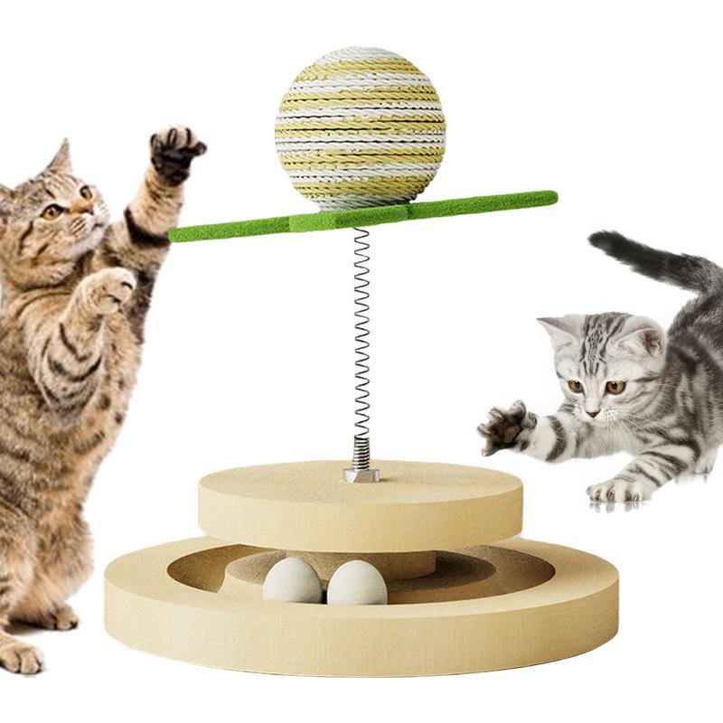 Scratch & Play Ball Track for indoor cats — MEWSWELL