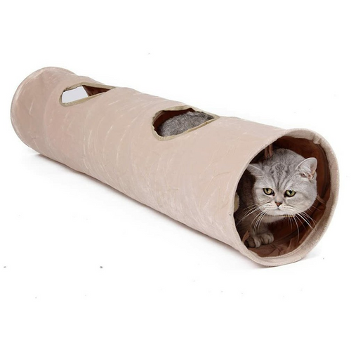 Collapsible Velvet Cat Tunnel alternate product view — MEWSWELL
