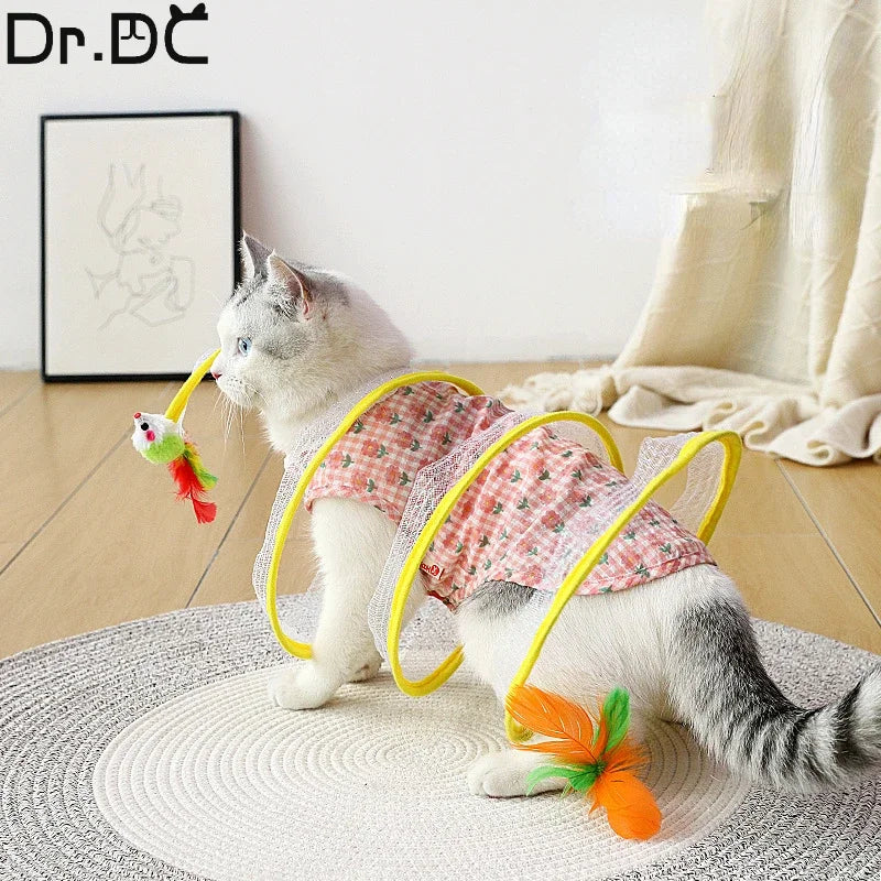 S-Type Foldaway Cat Tunnel for indoor cats — MEWSWELL