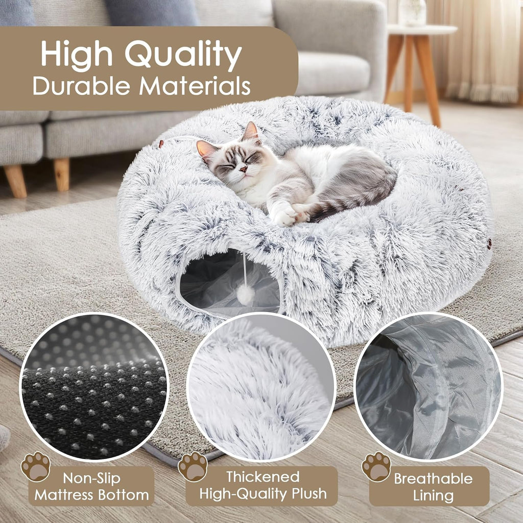 Plush Collapsible Tunnel Bed alternate product view — MEWSWELL